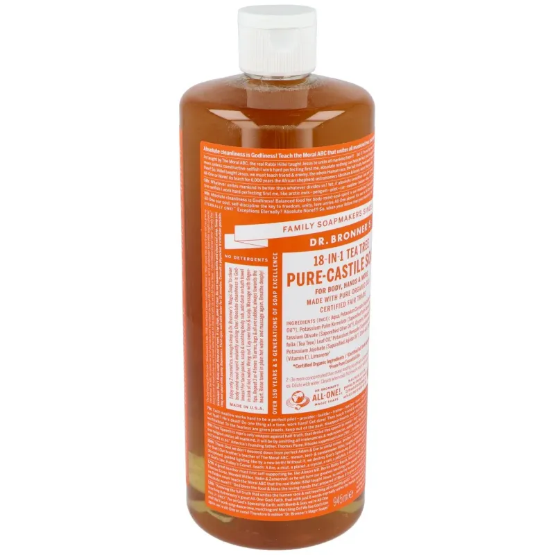 Dr. bronner's jabón líquido árbol té 945ml | Farmacia Barata