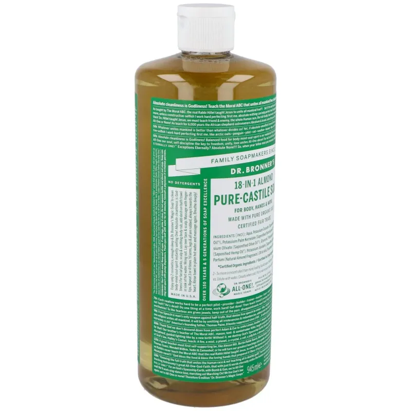 Dr. bronner's jabón líquido almendras bio 945ml | Farmacia Barata