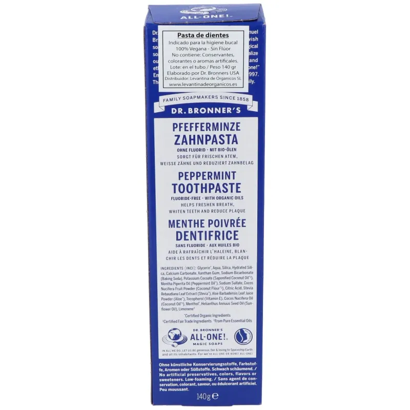 Dentifrico toothpaste peppermint menta 140gr. | Farmacia Barata