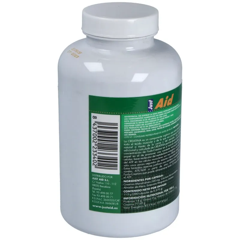 Creatina (monohidrato pura) 200cap. | Farmacia Barata