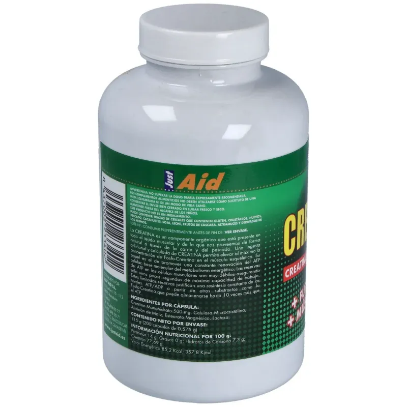 Creatina (monohidrato pura) 200cap. | Farmacia Barata