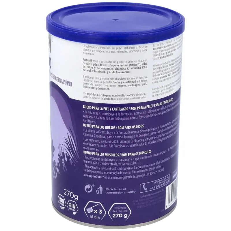 Colageno bioactivo marino 270gr. forticoll | Farmacia Barata