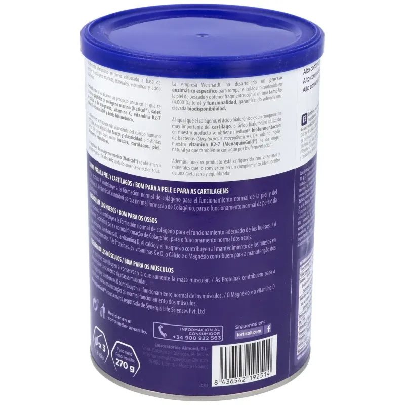 Colageno bioactivo marino 270gr. forticoll | Farmacia Barata