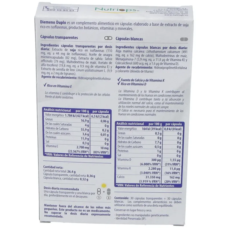 Diemeno duplo 30cap.blancas y 30cap.transparen | Farmacia Barata Diemeno duplo 30cap.blancas y 30cap.transparen | Farmacia Barata