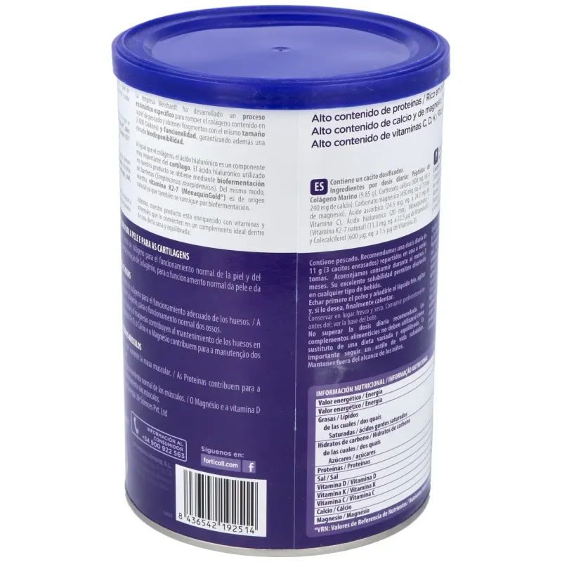 Colageno bioactivo marino 270gr. forticoll | Farmacia Barata