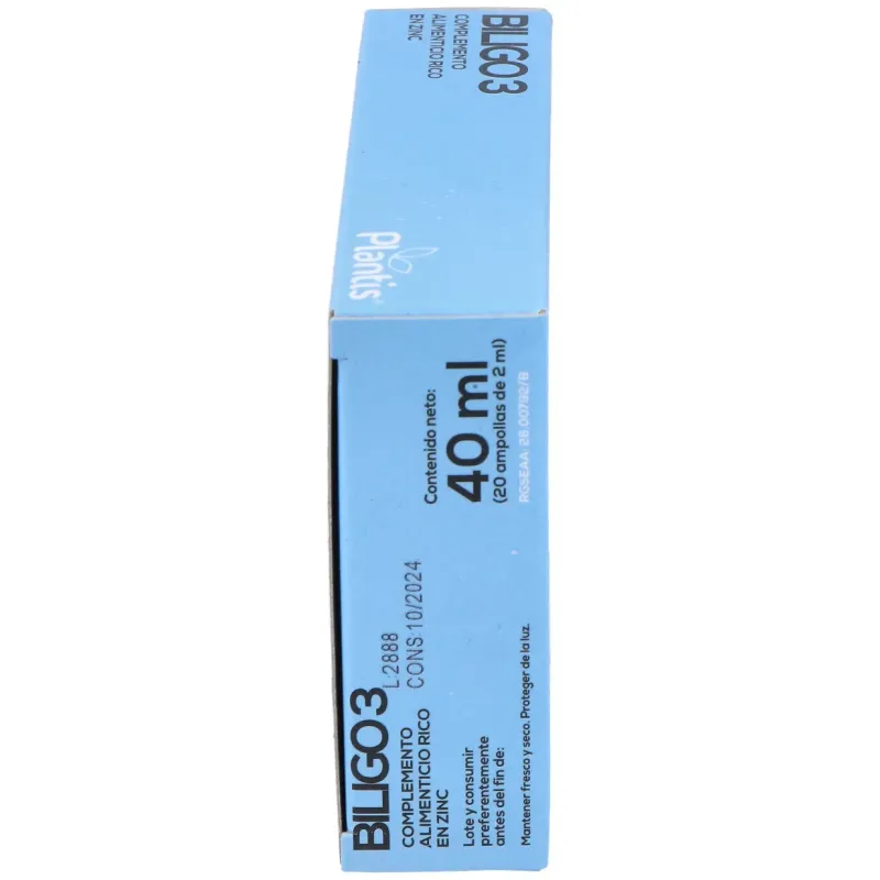 Biligo 03 (zinc) 20amp | Farmacia Barata Biligo 03 (zinc) 20amp | Farmacia Barata