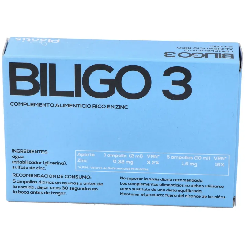 Biligo 03 (zinc) 20amp | Farmacia Barata Biligo 03 (zinc) 20amp | Farmacia Barata