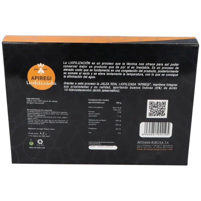 Artesania agricola apiregi liofilizada 300mg 14 ampollas | Farmacia Barata Artesania agricola apiregi liofilizada 300mg 14 ampollas | Farmacia Barata