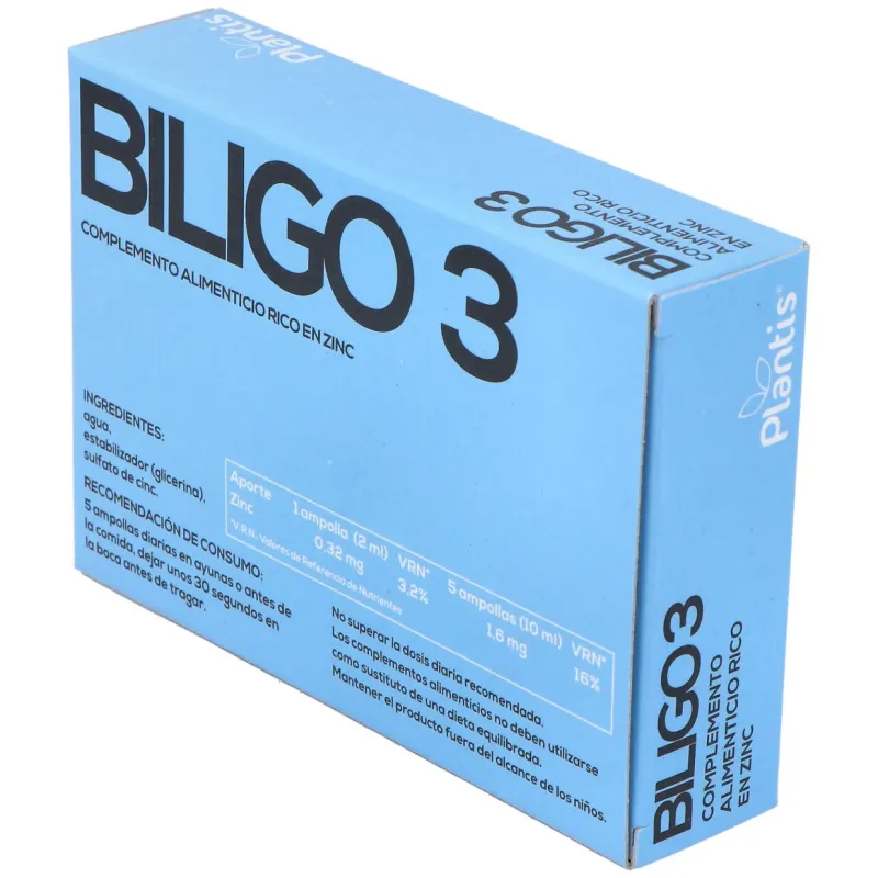 Biligo 03 (zinc) 20amp | Farmacia Barata Biligo 03 (zinc) 20amp | Farmacia Barata