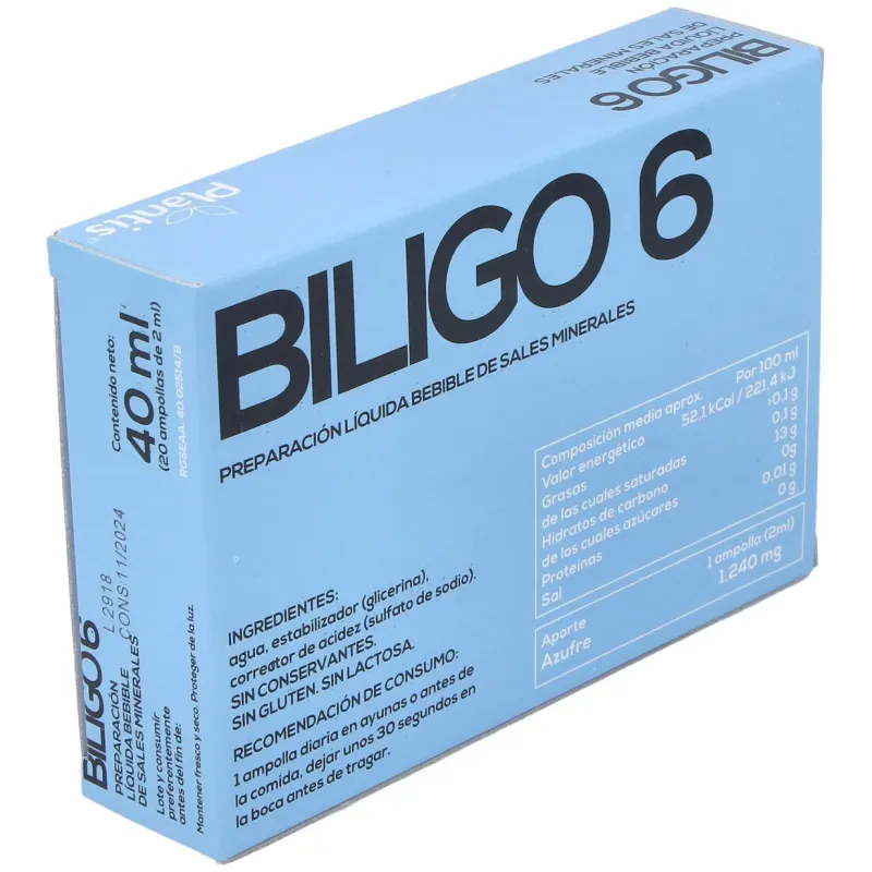 Biligo 06 (azufre) 20amp | Farmacia Barata