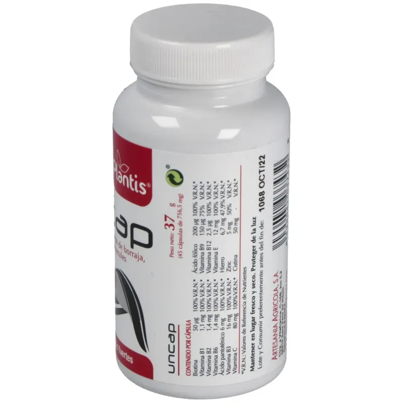 Plantis uncap cabello uñas 45caps | Farmacia Barata