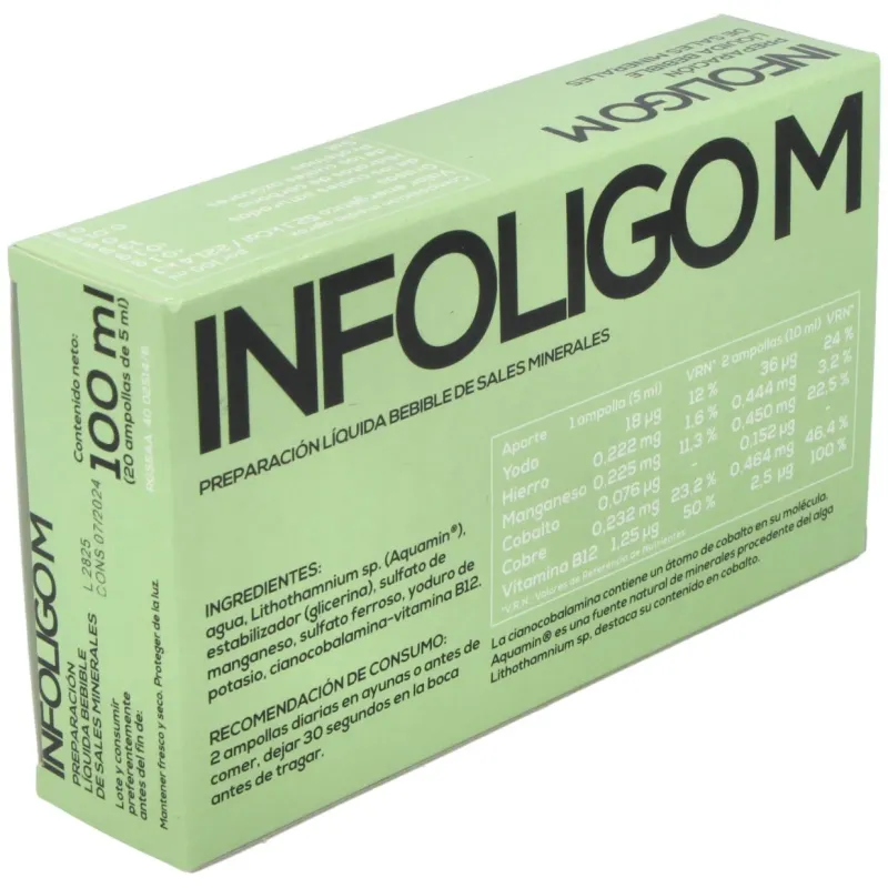 Infoligo m (fe-cu-co-i-mn) 20 amp. | Farmacia Barata Infoligo m (fe-cu-co-i-mn) 20 amp. | Farmacia Barata