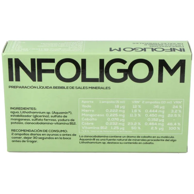 Infoligo m (fe-cu-co-i-mn) 20 amp. | Farmacia Barata Infoligo m (fe-cu-co-i-mn) 20 amp. | Farmacia Barata
