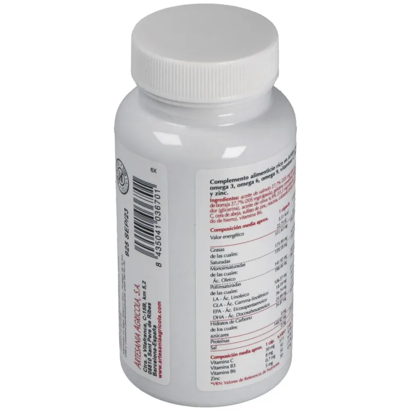 Omega 3-6-9 salmon+borraja+olivo 100 perlas. | Farmacia Barata