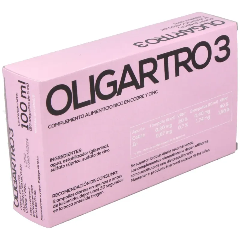 Artesania agricola oligartro 3 cu zn 20 ampollas | Farmacia Barata