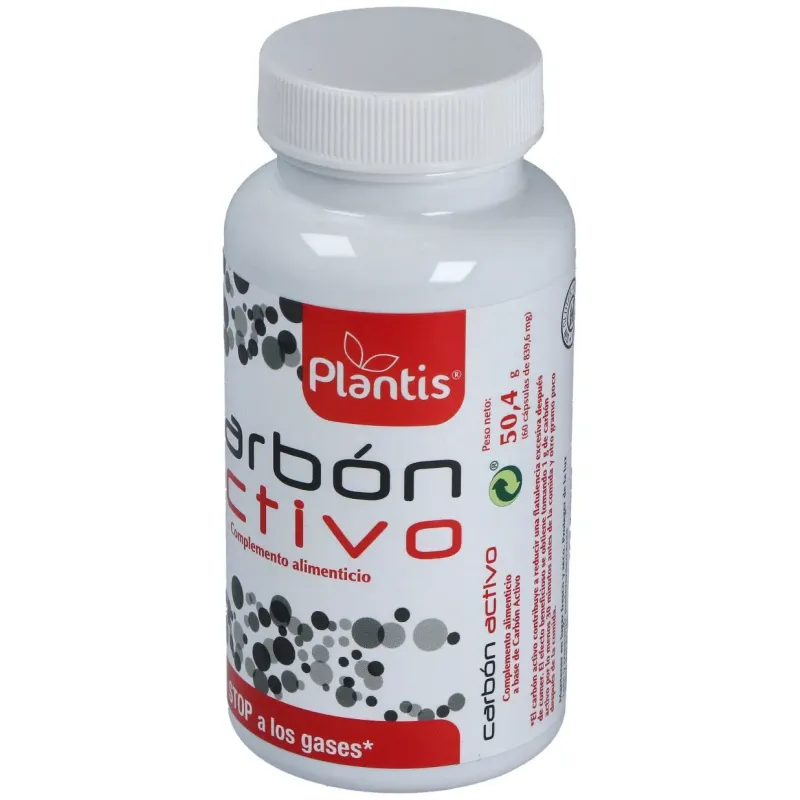 Carbon activo plantis 60cap. | Farmacia Barata