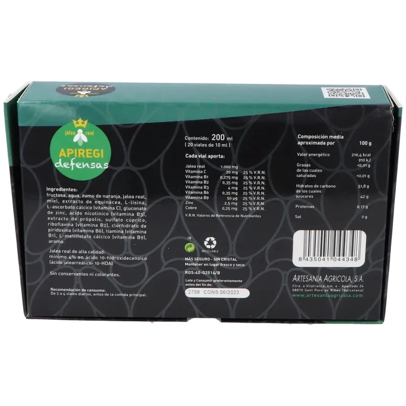 Artesania agricola apiregi defensas 20 10ml | Farmacia Barata