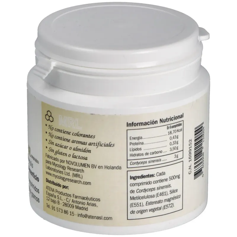 Cordyceps-mrl 500mg. 90comp. | Farmacia Barata