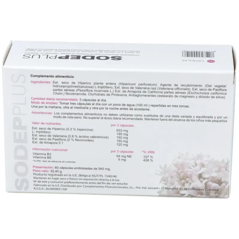 Sodep plus relax (sodep) 60cap. | Farmacia Barata