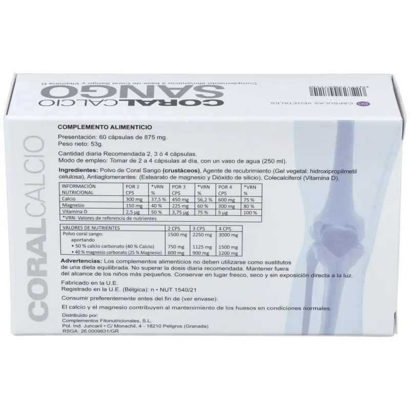 Cfn coral calcio sango 60caps | Farmacia Barata Cfn coral calcio sango 60caps | Farmacia Barata