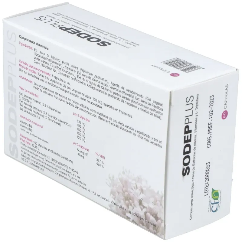 Sodep plus relax (sodep) 60cap. | Farmacia Barata