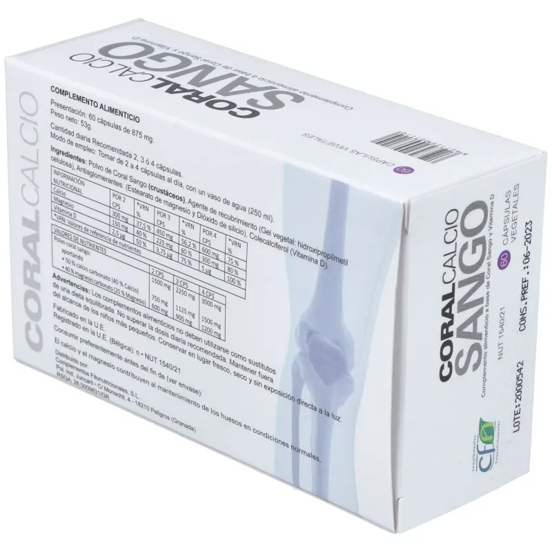 Cfn coral calcio sango 60caps | Farmacia Barata Cfn coral calcio sango 60caps | Farmacia Barata