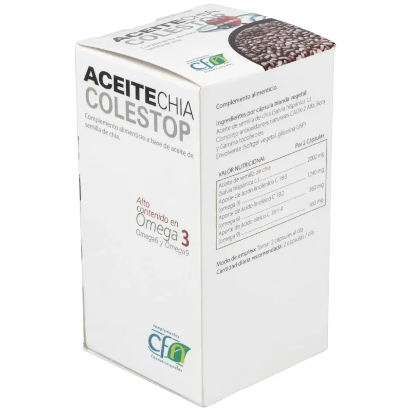 Aceite chia colestop (salvia hispanica) 60perlas | Farmacia Barata Aceite chia colestop (salvia hispanica) 60perlas | Farmacia Barata