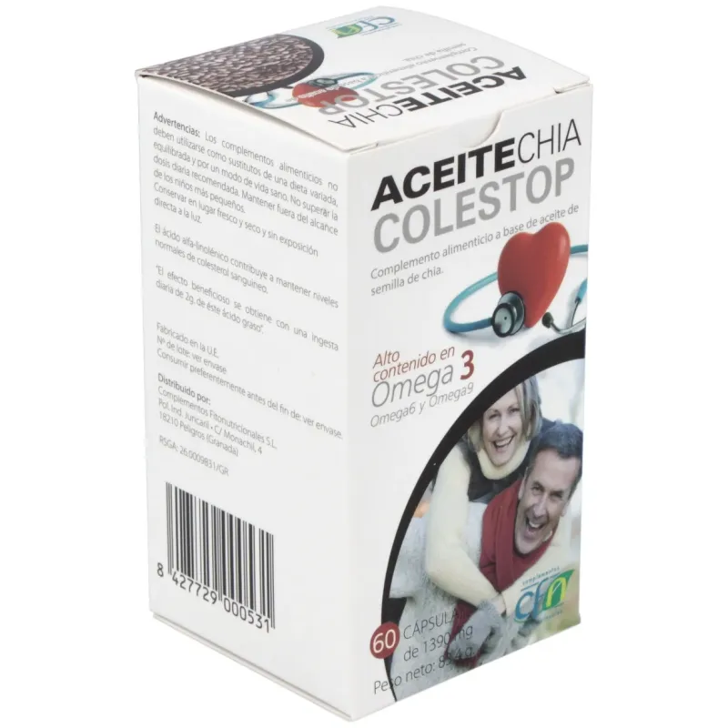 Aceite chia colestop (salvia hispanica) 60perlas | Farmacia Barata Aceite chia colestop (salvia hispanica) 60perlas | Farmacia Barata