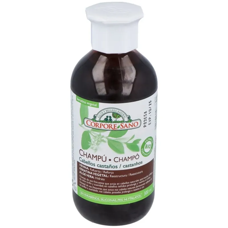 Corpore sano champu cabellos castaño 300m bio | Farmacia Barata