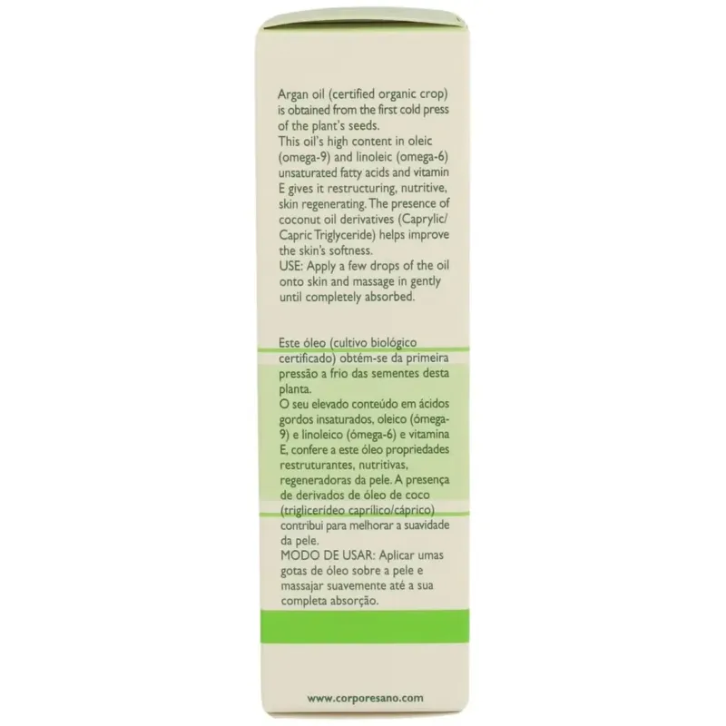 Corpore sano aceite natural argán 30ml | Farmacia Barata