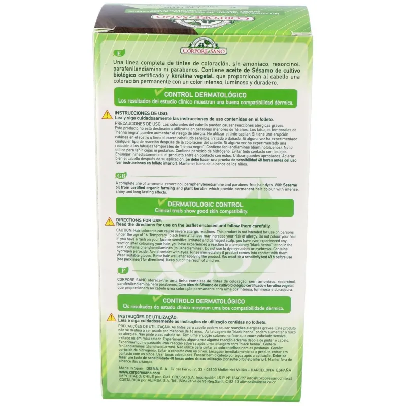 Corpore sano tinte permanente nº 4 castaño140ml | Farmacia Barata Corpore sano tinte permanente nº 4 castaño140ml | Farmacia Barata