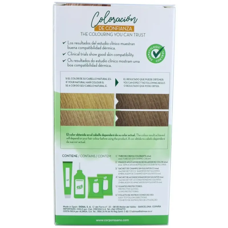 Corpore sano tinte permanente nº 7.3 rubio dorado 140ml | Farmacia Barata