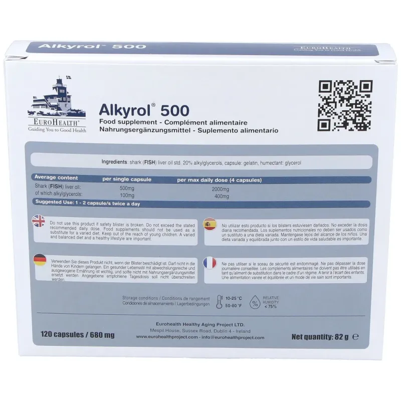 Eurohealth alkyrol 500mg 120caps | Farmacia Barata