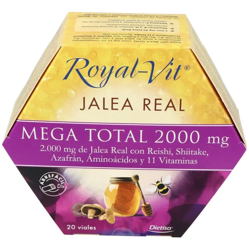 Royal-vit jalea real mega total 2000mg 20 viales | Farmacia Barata Royal-vit jalea real mega total 2000mg 20 viales | Farmacia Barata