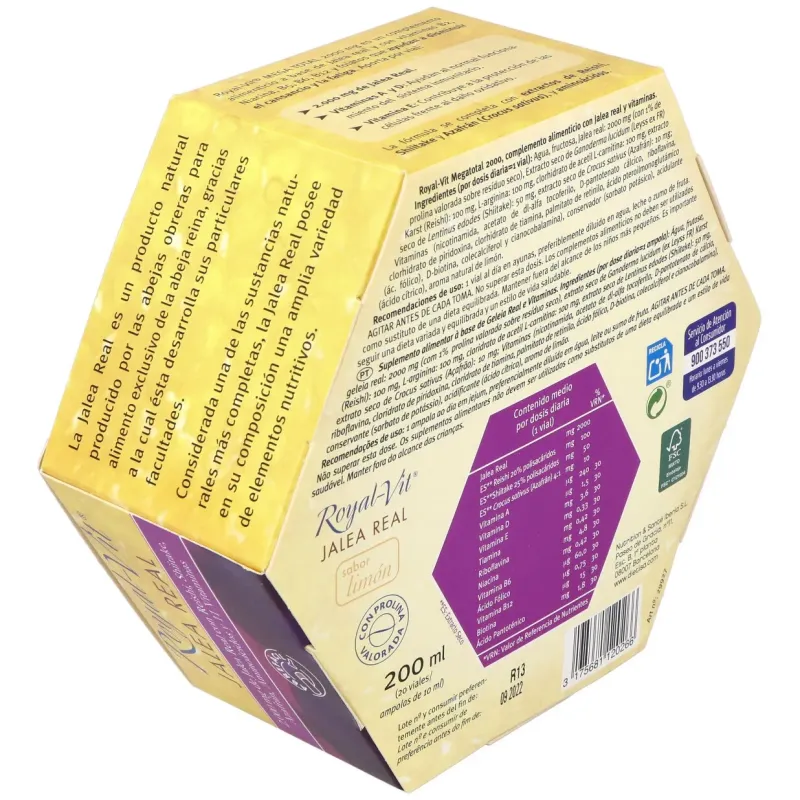 Royal-vit jalea real mega total 2000mg 20 viales | Farmacia Barata Royal-vit jalea real mega total 2000mg 20 viales | Farmacia Barata