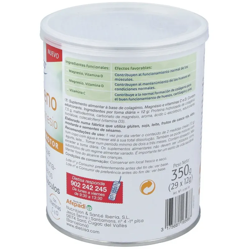Dietisa colágeno con magnesio 350g | Farmacia Barata Dietisa colágeno con magnesio 350g | Farmacia Barata