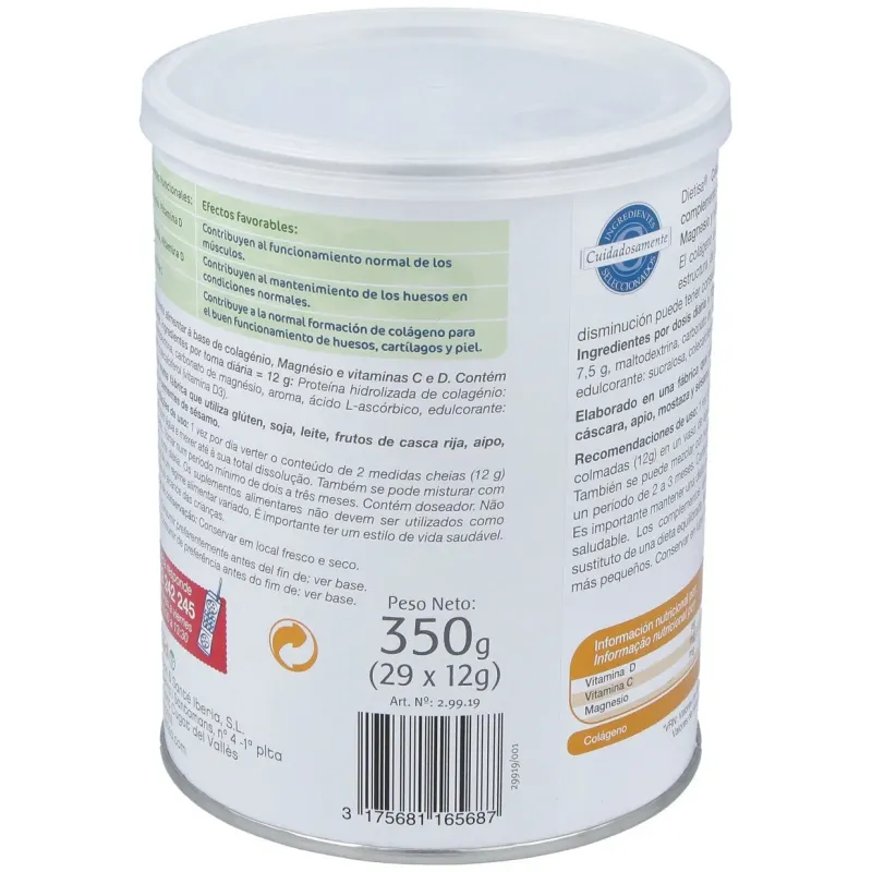 Dietisa colágeno con magnesio 350g | Farmacia Barata Dietisa colágeno con magnesio 350g | Farmacia Barata