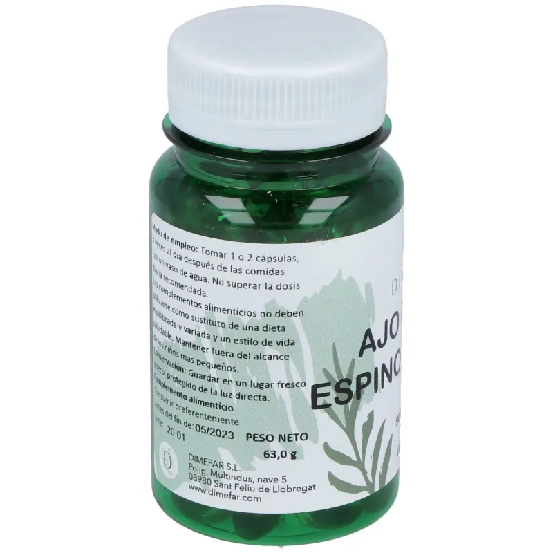 Dimefar ajo+olivo+espino 90 perlas | Farmacia Barata