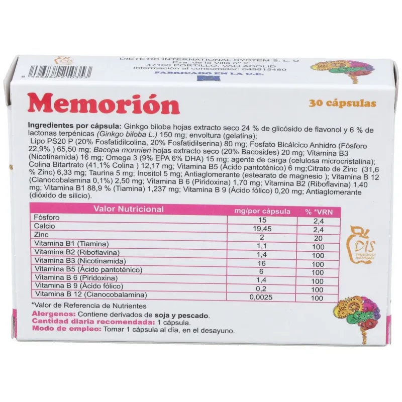 Dis memorión 30caps | Farmacia Barata