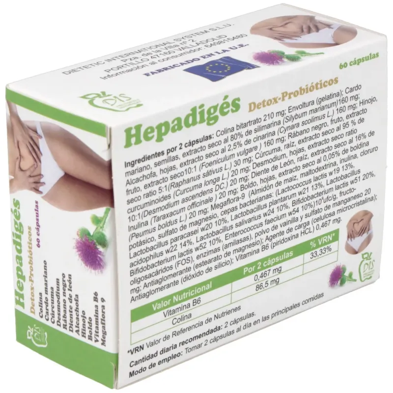 Dis hepadiges 500mg 60caps | Farmacia Barata