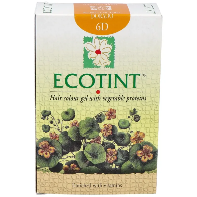 Ecotint tinte cabello 6d rubio oscuro dorado 130ml | Farmacia Barata