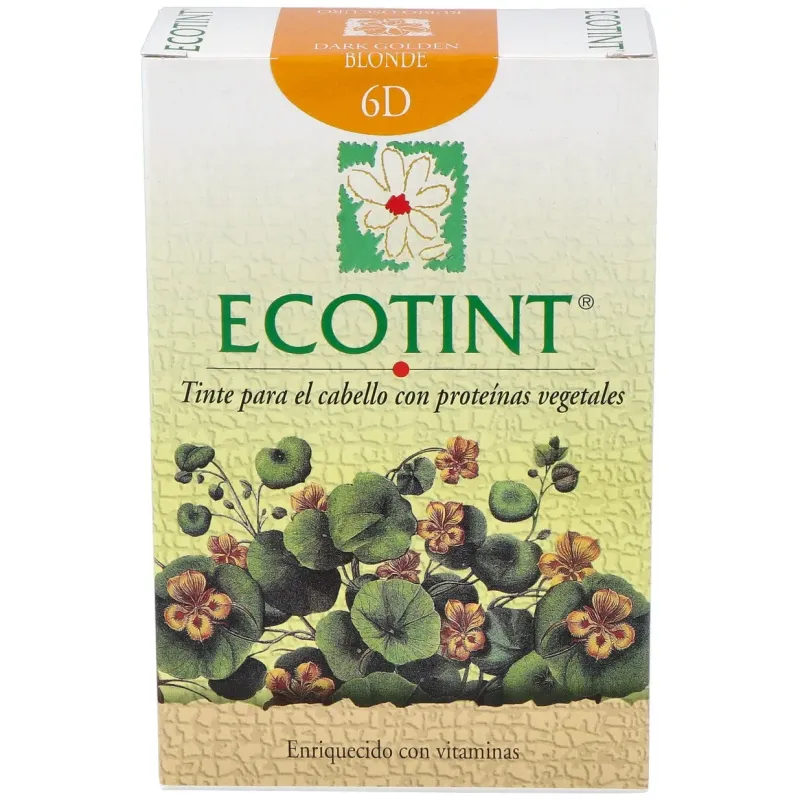 Ecotint tinte cabello 6d rubio oscuro dorado 130ml | Farmacia Barata
