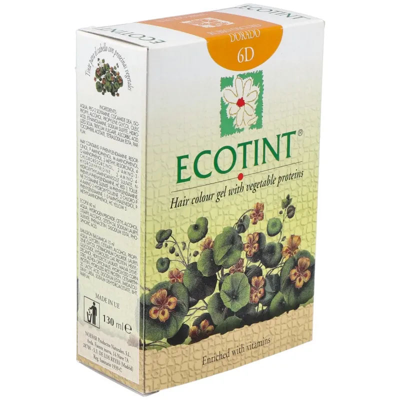 Ecotint tinte cabello 6d rubio oscuro dorado 130ml | Farmacia Barata