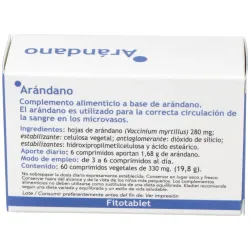 Fitotablet arandano (mirtilo) 60comp | Farmacia Barata Fitotablet arandano (mirtilo) 60comp | Farmacia Barata