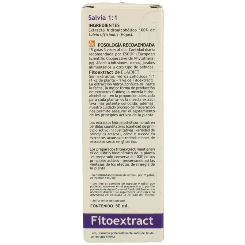 Fitoextract salvia 50ml | Farmacia Barata Fitoextract salvia 50ml | Farmacia Barata