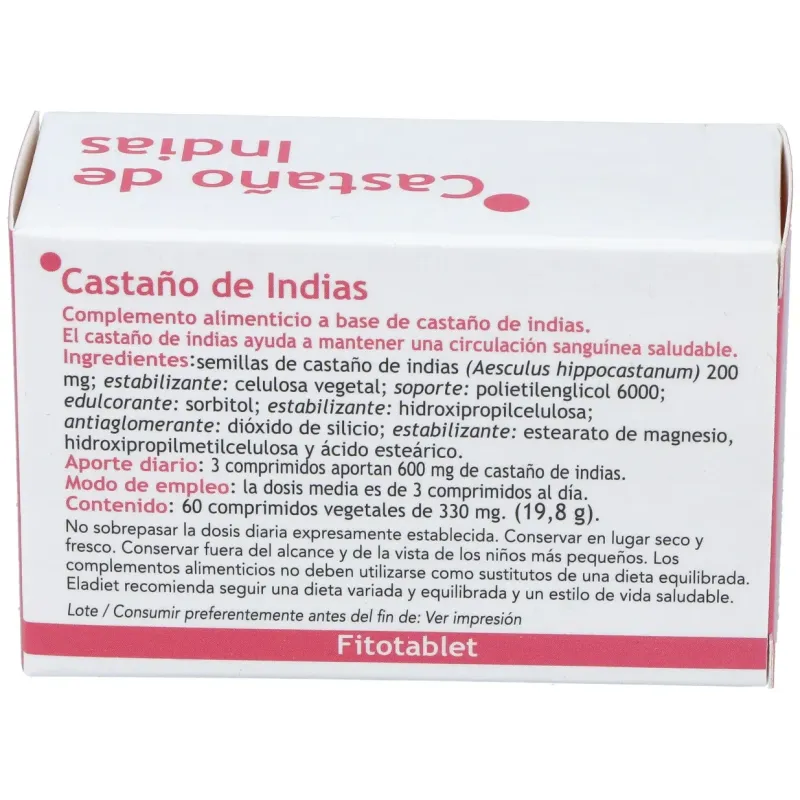 Fitotablet castaño de indias 60comp. | Farmacia Barata Fitotablet castaño de indias 60comp. | Farmacia Barata