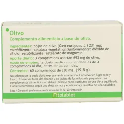 Fitotablet olivo 60comp. | Farmacia Barata Fitotablet olivo 60comp. | Farmacia Barata
