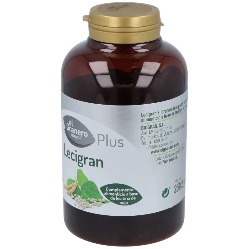 Lecitina de soja lecigran 740mg. 360perlas | Farmacia Barata