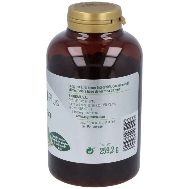 Lecitina de soja lecigran 740mg. 360perlas | Farmacia Barata