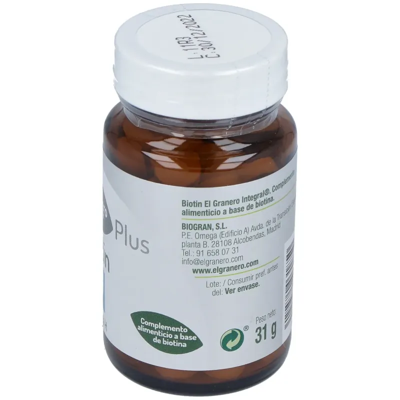 El granero biotin vitamina h 100 comp | Farmacia Barata El granero biotin vitamina h 100 comp | Farmacia Barata